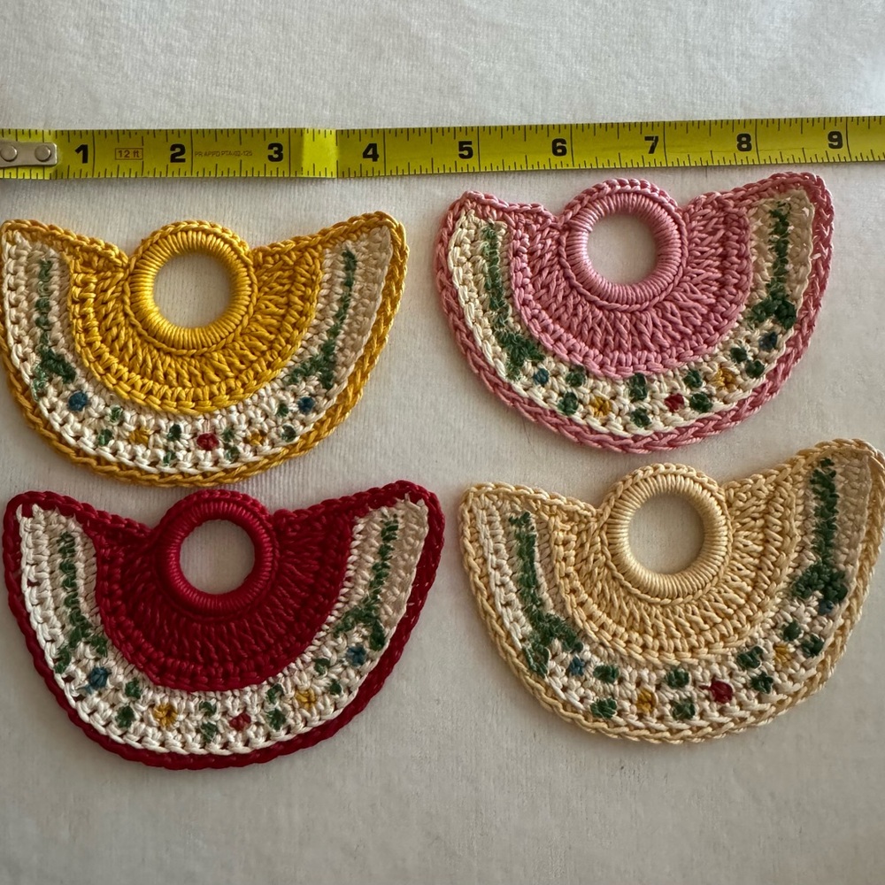 Vintage Crochet Pulls, Set of 4